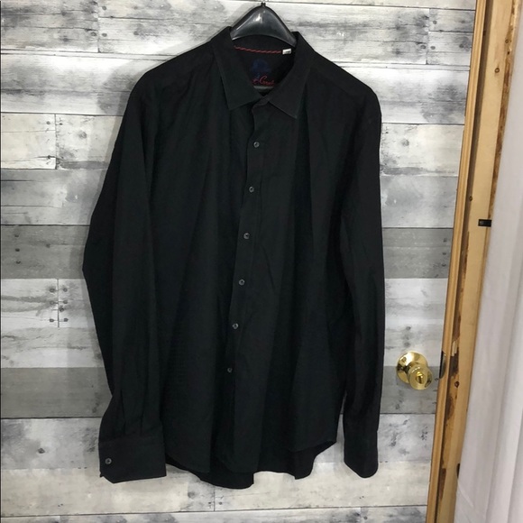 Robert Graham Casual Black Button Down Classic Fit - Picture 2 of 8
